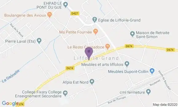 Localisation Banque Postale Agence de Liffol le Grand