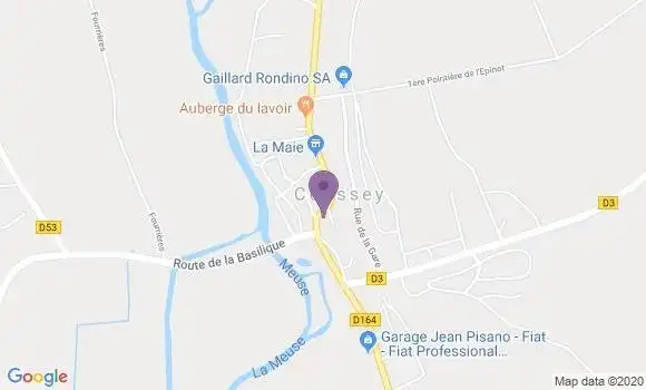 Localisation Banque Postale Agence de Coussey