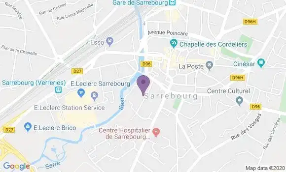 Localisation LCL Agence de Sarrebourg