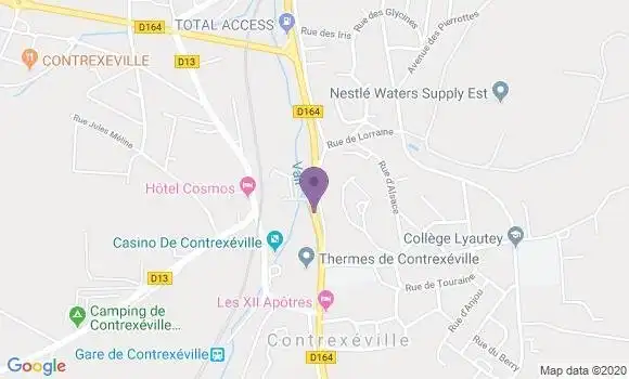 Localisation Banque Postale Agence de Contrexéville