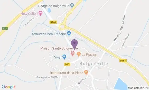 Localisation Banque Postale Agence de Bulgnéville