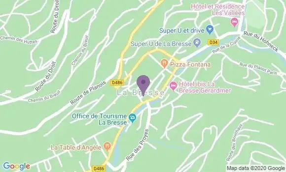 Localisation Banque Postale Agence de La Bresse