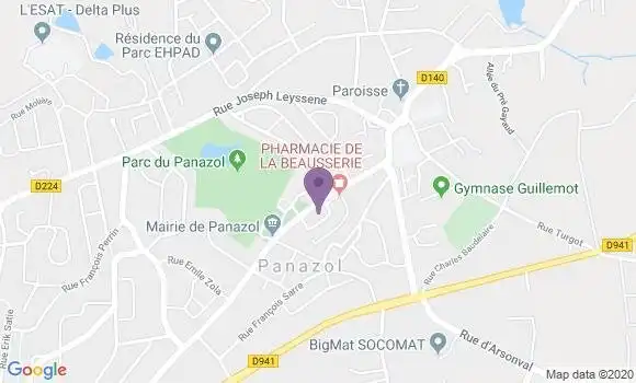 Localisation Banque Postale Agence de Limoges Corgnac