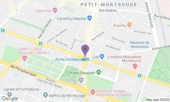 Localisation LCL Agence de Paris Porte d
