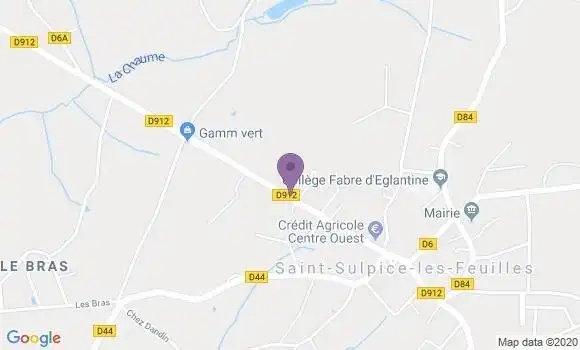 Localisation Banque Postale Agence de Saint Sulpice les Feuilles