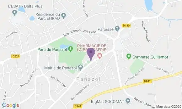 Localisation Banque Postale Agence de Panazol
