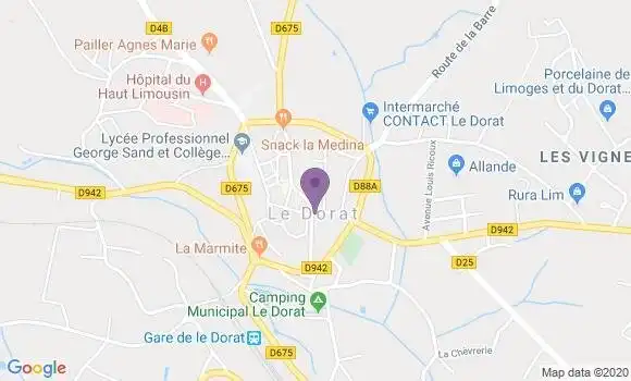 Localisation Banque Postale Agence de Le Dorat
