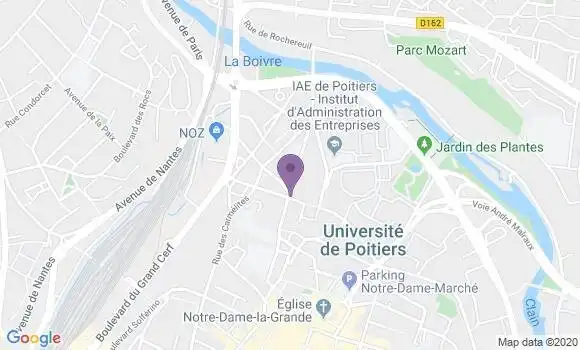 Localisation Banque Postale Agence de Poitiers Couronneries