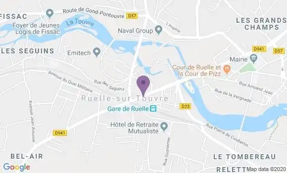 Localisation LCL Agence de Ruelle sur Touvre