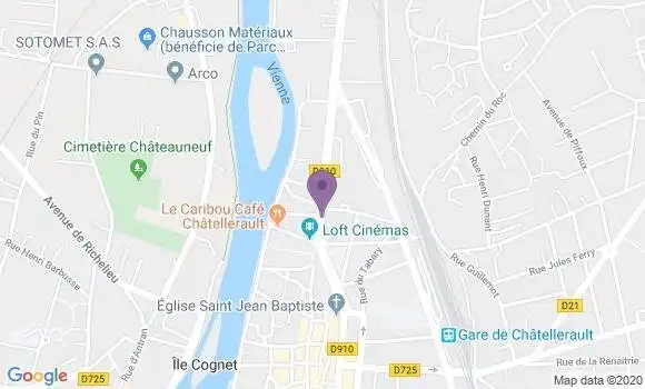 Localisation Banque Postale Agence de Châtellerault Châteauneuf