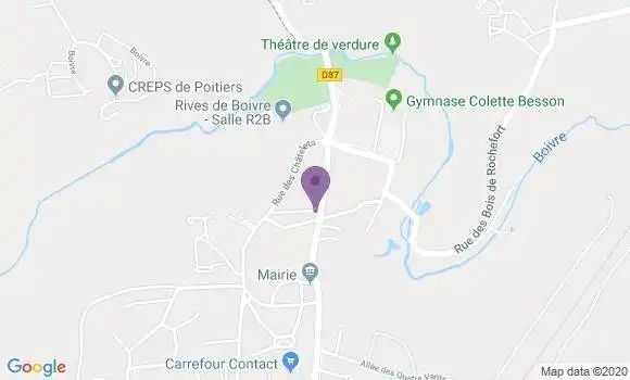 Localisation Banque Postale Agence de Vouneuil sous Biard