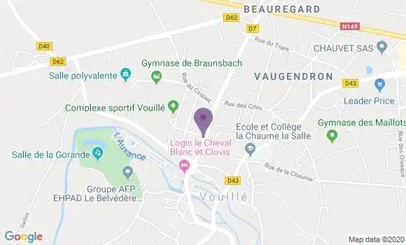 Localisation Banque Postale Agence de Vouillé
