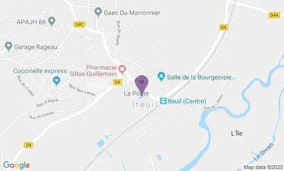 Localisation Banque Postale Agence de Vivonne