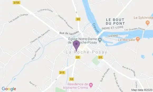 Localisation Banque Postale Agence de La Roche Posay