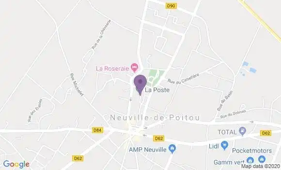Localisation Banque Postale Agence de Neuville de Poitou