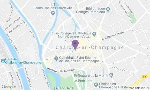 Localisation LCL Agence de Châlons en Champagne