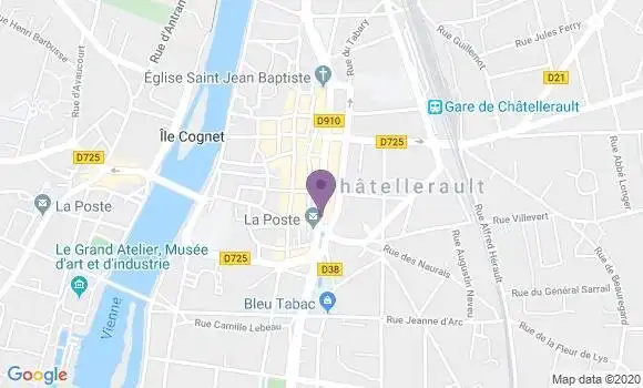 Localisation Banque Postale Agence de Châtellerault Blossac