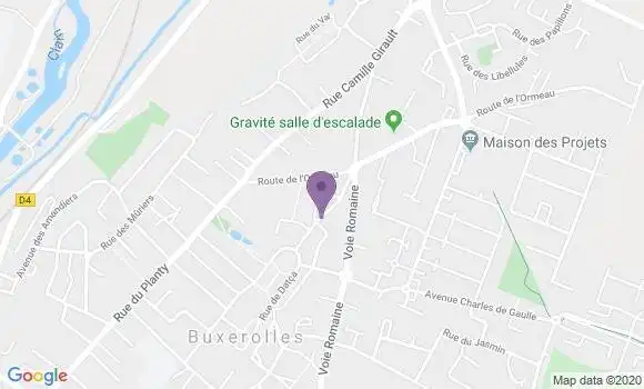 Localisation Banque Postale Agence de Buxerolles