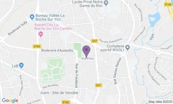 Localisation Banque Postale Agence de La Roche sur Yon la Garenne