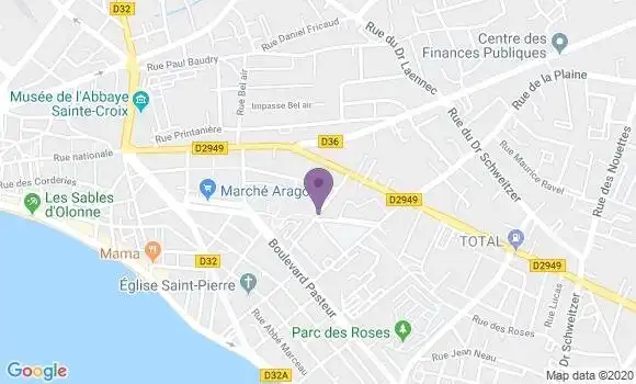 Localisation Banque Postale Agence de Les Sables d