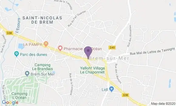 Localisation Banque Postale Agence de Brem sur Mer