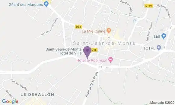 Localisation Banque Postale Agence de Saint Jean de Monts