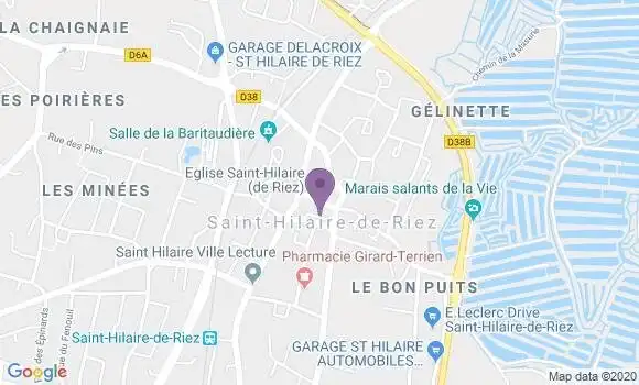 Localisation Banque Postale Agence de Saint Hilaire de Riez