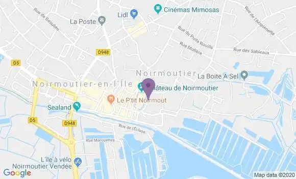 Localisation Banque Postale Agence de Noirmoutier en l