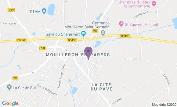 Localisation Banque Postale Agence de Mouilleron en Pareds