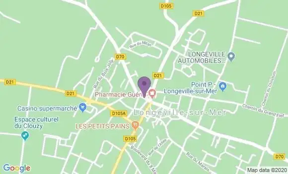 Localisation Banque Postale Agence de Longeville sur Mer