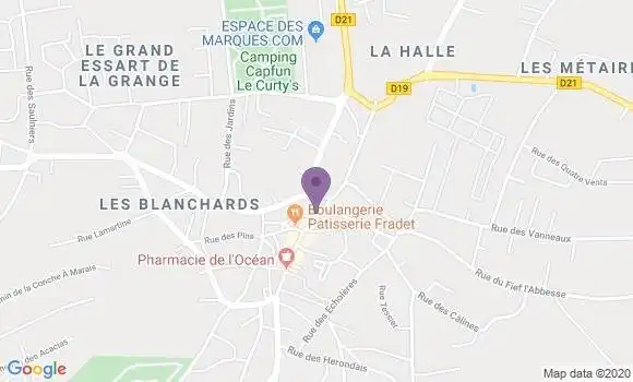 Localisation Banque Postale Agence de Jard sur Mer