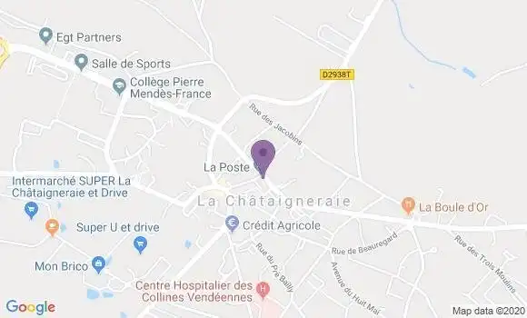 Localisation Banque Postale Agence de La Châtaigneraie