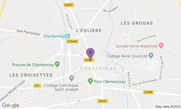Localisation Banque Postale Agence de Chantonnay