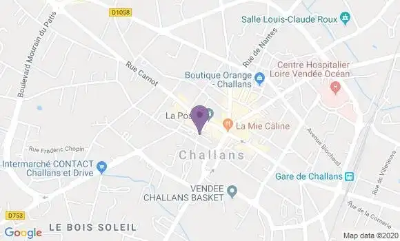 Localisation Banque Postale Agence de Challans