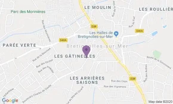 Localisation Banque Postale Agence de Bretignolles sur Mer