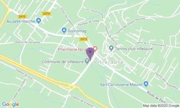 Localisation Banque Postale Agence de Villelaure
