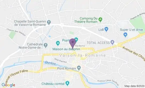 Localisation Banque Postale Agence de Vaison la Romaine