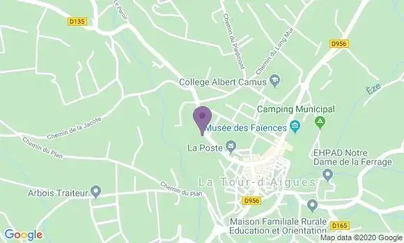 Localisation Banque Postale Agence de La Tour d