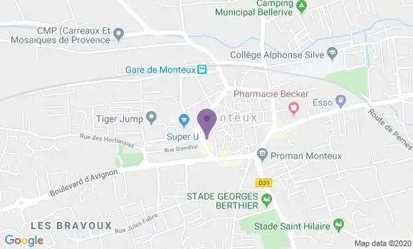 Localisation Banque Postale Agence de Monteux