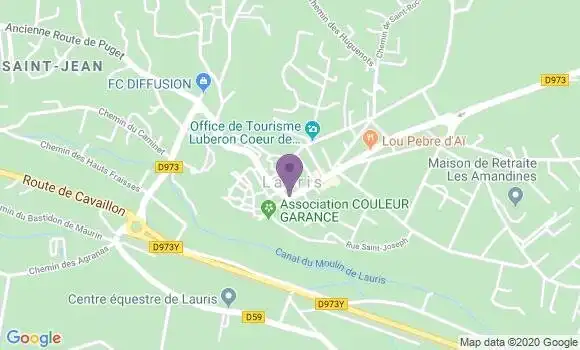 Localisation Banque Postale Agence de Lauris