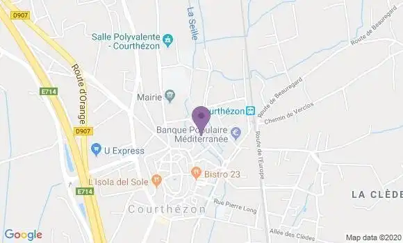 Localisation Banque Postale Agence de Courthézon