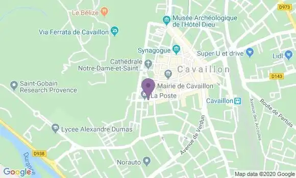 Localisation Banque Postale Agence de Cavaillon