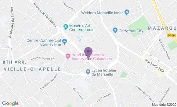 Localisation Société Générale Agence de Marseille Bonneveine
