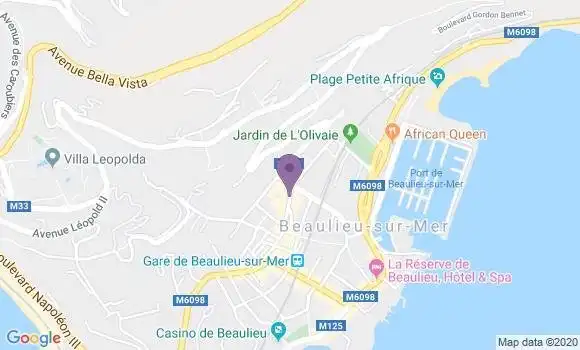 Localisation LCL Agence de Beaulieu sur Mer