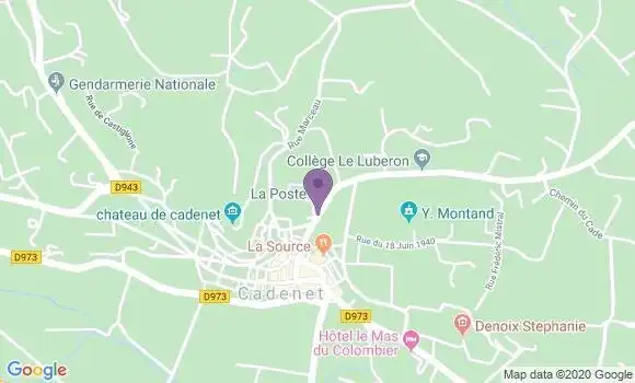 Localisation Banque Postale Agence de Cadenet
