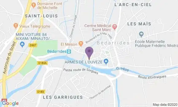 Localisation Banque Postale Agence de Bédarrides