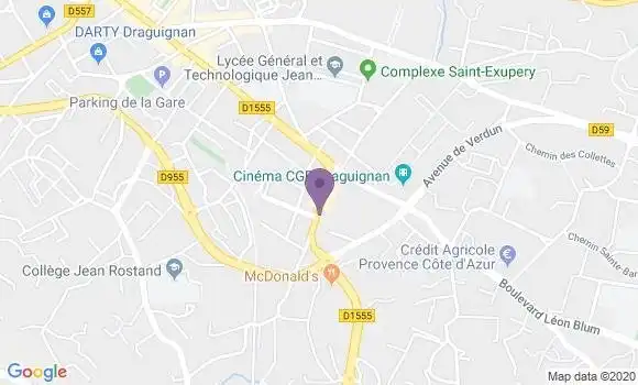 Localisation Banque Postale Agence de Draguignan Saint Léger