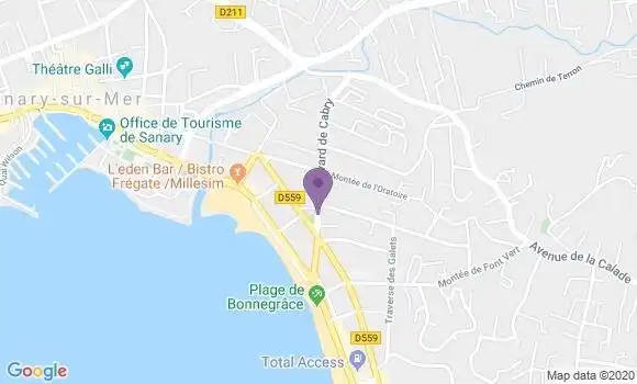 Localisation Banque Postale Agence de Six Fours les Plages les Lones