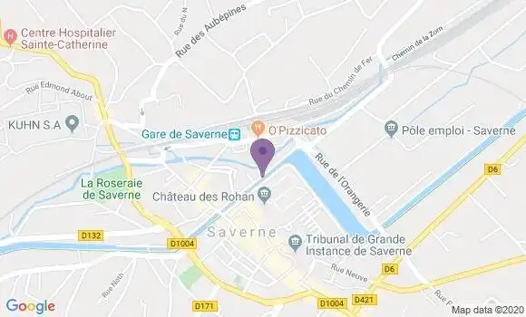 Localisation LCL Agence de Saverne