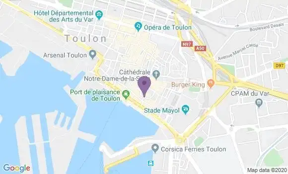 Localisation Banque Postale Agence de Toulon Louis Blanc
